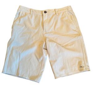 O'Neill Men's Beige Hybrid Chino Shorts Size 32 Casual Solid